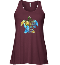 Load image into Gallery viewer, I Go To Lose My Mind Find My Soul Ocean Turtle Lovers Gift Women Racerback Tank