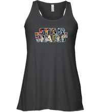 Load image into Gallery viewer, Womens Star Wars Vintage Scene Build Up Fill Logo Women Racerback Tank