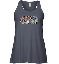 Load image into Gallery viewer, Womens Star Wars Vintage Scene Build Up Fill Logo Women Racerback Tank