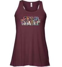 Load image into Gallery viewer, Womens Star Wars Vintage Scene Build Up Fill Logo Women Racerback Tank