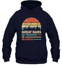 Load image into Gallery viewer, Mens Great Dads Get Promoted To Grandpas T Shirt Mens Vintage Unisex Hooded Sweatshirt