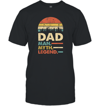 Load image into Gallery viewer, Dad The Man The Myth The Legend T Shirt Vintage Papa Gift Men Cotton T-Shirt