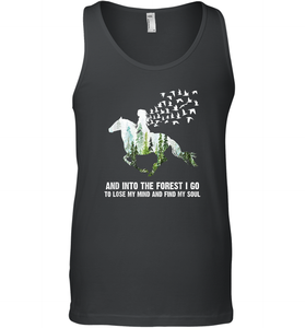 And Into The Forest I Go To Lose My Mind and Find My Soul Awesome Gift Men Cotton Tank Top