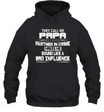 Load image into Gallery viewer, Funny Grandpa Gifts Shirts, Papa Partner In Crime Shirt Unisex Hooded Sweatshirt
