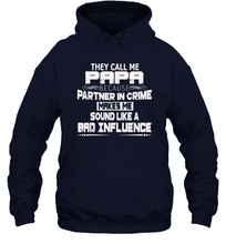 Load image into Gallery viewer, Funny Grandpa Gifts Shirts, Papa Partner In Crime Shirt Unisex Hooded Sweatshirt