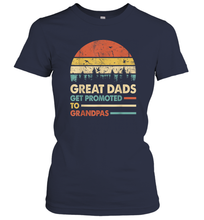Load image into Gallery viewer, Mens Great Dads Get Promoted To Grandpas T Shirt Mens Vintage Women Cotton T-Shirt