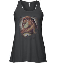 Load image into Gallery viewer, Disney Lion King Mufasa Pride Rock Dot Art Retro Portrait Women Racerback Tank