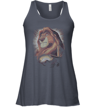Load image into Gallery viewer, Disney Lion King Mufasa Pride Rock Dot Art Retro Portrait Women Racerback Tank