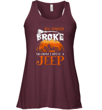 Load image into Gallery viewer, Womens My Broom Broke So Now I Drive A Jeep Funny Witch Halloween 2 Women Racerback Tank