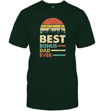 Load image into Gallery viewer, Best Bonus Dad Ever T Shirt Papa Vintage Papa Gift Daddy Men Cotton T-Shirt