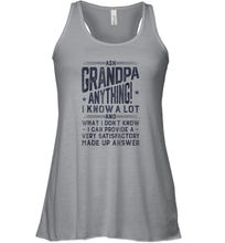 Load image into Gallery viewer, Ask Grandpa Anything T shirt Fathers Day Grandfather Gifts Women Racerback Tank