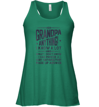Load image into Gallery viewer, Ask Grandpa Anything T shirt Fathers Day Grandfather Gifts Women Racerback Tank