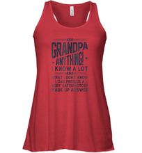 Load image into Gallery viewer, Ask Grandpa Anything T shirt Fathers Day Grandfather Gifts Women Racerback Tank