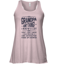 Load image into Gallery viewer, Ask Grandpa Anything T shirt Fathers Day Grandfather Gifts Women Racerback Tank