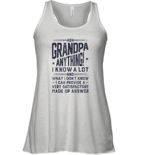 Load image into Gallery viewer, Ask Grandpa Anything T shirt Fathers Day Grandfather Gifts Women Racerback Tank