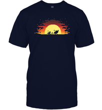 Load image into Gallery viewer, Disney Lion King Gradient Sunset Trio Men Cotton T-Shirt