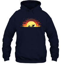 Load image into Gallery viewer, Disney Lion King Gradient Sunset Trio Unisex Hooded Sweatshirt