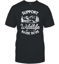 Load image into Gallery viewer, Support Wildlife Raise Boys T shirt Mom Dad Mother Parents Gift Men Cotton T-Shirt