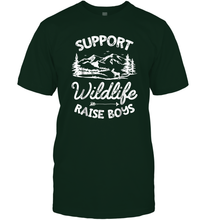 Load image into Gallery viewer, Support Wildlife Raise Boys T shirt Mom Dad Mother Parents Gift Men Cotton T-Shirt