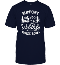Load image into Gallery viewer, Support Wildlife Raise Boys T shirt Mom Dad Mother Parents Gift Men Cotton T-Shirt