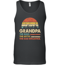 Load image into Gallery viewer, Mens Grandpa The Man The Myth The Bad Influence Men Cotton Tank Top