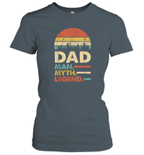 Load image into Gallery viewer, Dad The Man The Myth The Legend T Shirt Vintage Papa Gift Women Cotton T-Shirt