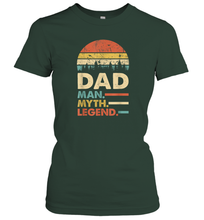Load image into Gallery viewer, Dad The Man The Myth The Legend T Shirt Vintage Papa Gift Women Cotton T-Shirt