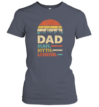 Load image into Gallery viewer, Dad The Man The Myth The Legend T Shirt Vintage Papa Gift Women Cotton T-Shirt
