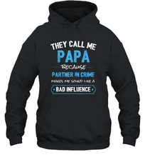 Load image into Gallery viewer, Funny Grandpa Gifts Shirts, Papa Partner In Crime Gifts Unisex Hooded Sweatshirt