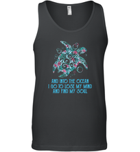 Load image into Gallery viewer, Into The Ocean I Go To Lose My Mind Find My Soul Turtle Men Cotton Tank Top
