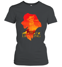 Load image into Gallery viewer, Disney Lion King Simba Silhouette Fill Sunset Poster Women Cotton T-Shirt