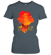 Load image into Gallery viewer, Disney Lion King Simba Silhouette Fill Sunset Poster Women Cotton T-Shirt