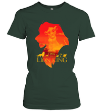 Load image into Gallery viewer, Disney Lion King Simba Silhouette Fill Sunset Poster Women Cotton T-Shirt