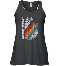Load image into Gallery viewer, Star Wars Millennium Falcon Wears Retro Stripes Women Racerback Tank