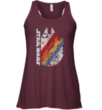 Load image into Gallery viewer, Star Wars Millennium Falcon Wears Retro Stripes Women Racerback Tank