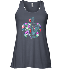 Load image into Gallery viewer, And Into The Ocean I Go To Lose My Mind Find My Soul Turtle Women Racerback Tank