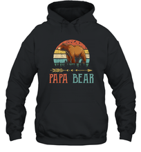 Load image into Gallery viewer, Papa bear T Shirt Vintage Daddy Wildling Father's Day Dad Unisex Hooded Sweatshirt