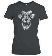 Load image into Gallery viewer, Warrior Lion King Rasta Reggae Roots T Shirt Tee Art Artwork Women Cotton T-Shirt