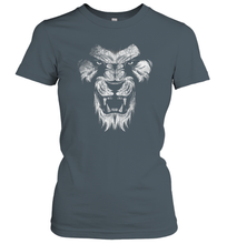 Load image into Gallery viewer, Warrior Lion King Rasta Reggae Roots T Shirt Tee Art Artwork Women Cotton T-Shirt