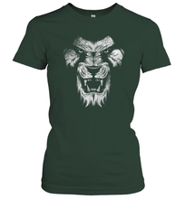 Load image into Gallery viewer, Warrior Lion King Rasta Reggae Roots T Shirt Tee Art Artwork Women Cotton T-Shirt