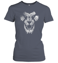 Load image into Gallery viewer, Warrior Lion King Rasta Reggae Roots T Shirt Tee Art Artwork Women Cotton T-Shirt