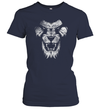 Load image into Gallery viewer, Warrior Lion King Rasta Reggae Roots T Shirt Tee Art Artwork Women Cotton T-Shirt