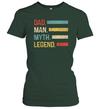 Load image into Gallery viewer, Dad The Man The Myth The Legend T Shirt Vintage Papa Premium Women Cotton T-Shirt