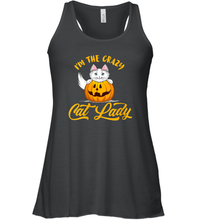 Load image into Gallery viewer, Womens Im The Crazy Cat Lady Pumpkin Halloween Costume Women Racerback Tank