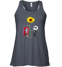 Load image into Gallery viewer, You Are My Sunshine Sunflower Jack Skellington Sally Women Racerback Tank