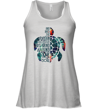 Load image into Gallery viewer, And Into The Ocean I Go To Lose My Mind And Find My Soul Women Racerback Tank