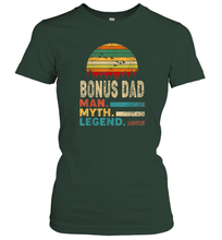 Load image into Gallery viewer, Bonus Dad The Man The Myth The Legend T Shirt Vintage Papa Women Cotton T-Shirt