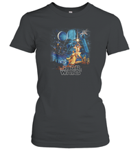 Load image into Gallery viewer, Star Wars A New Hope Faded Vintage Poster Graphic Women Cotton T-Shirt