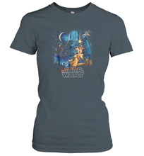 Load image into Gallery viewer, Star Wars A New Hope Faded Vintage Poster Graphic Women Cotton T-Shirt