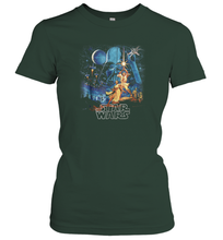 Load image into Gallery viewer, Star Wars A New Hope Faded Vintage Poster Graphic Women Cotton T-Shirt